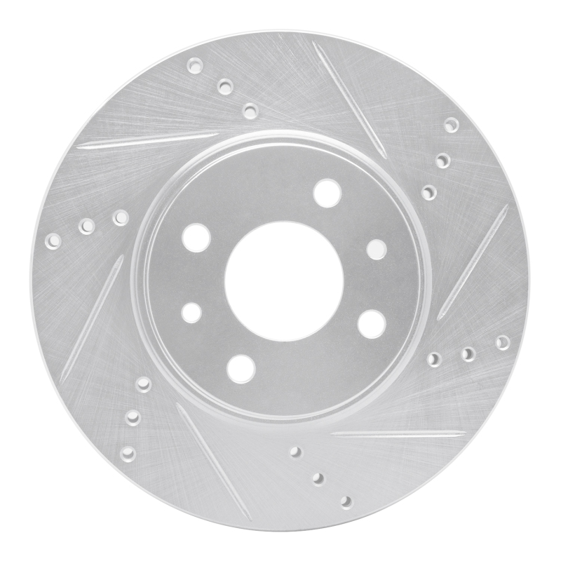 Picture of R1 09-19 Dodge Vision (Mexico) Front Right Drilled & Slotted Silver Brake Rotor