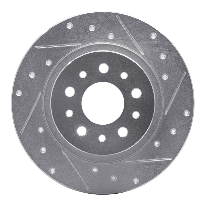 Picture of R1 14-19 Fiat 500L Rear Right Drilled & Slotted Silver Brake Rotor