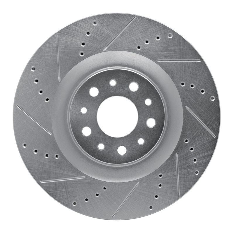 Picture of R1 14-19 Fiat 500L Front Left Drilled & Slotted Silver Brake Rotor