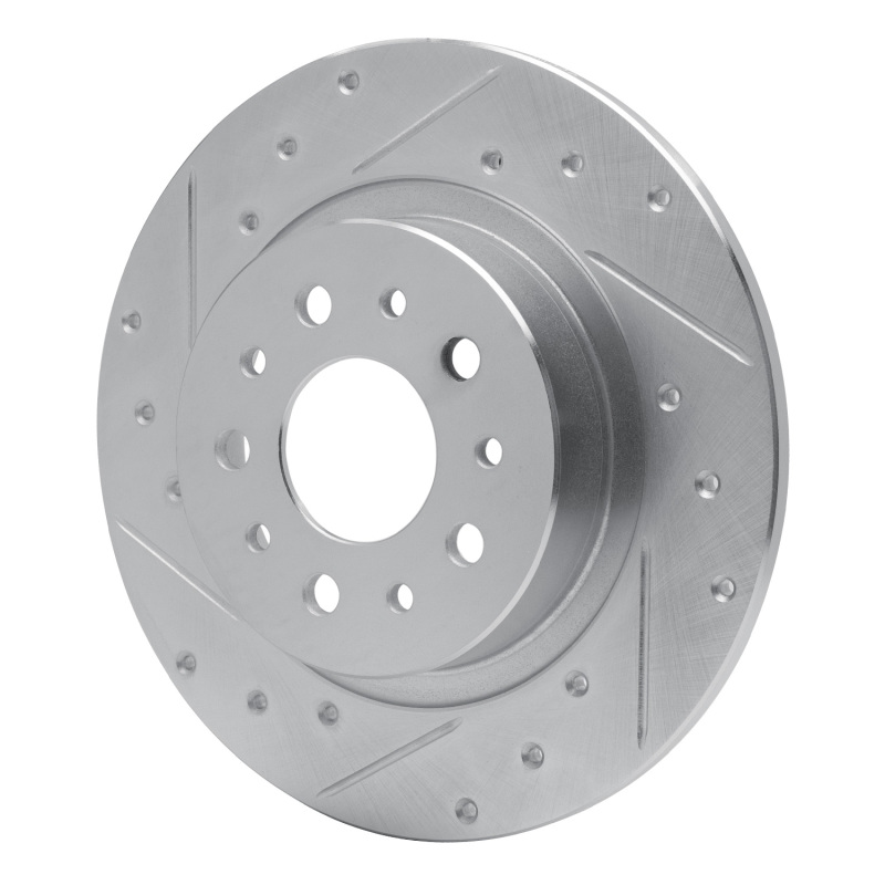 Picture of R1 14-19 Fiat 500L Rear Left Drilled & Slotted Silver Brake Rotor