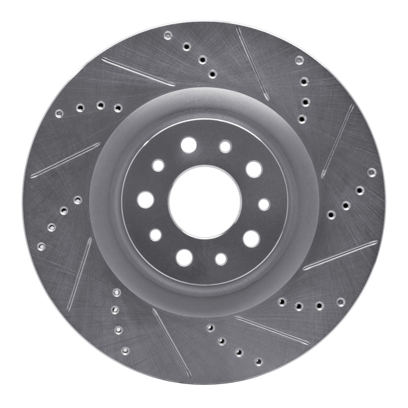 Picture of R1 14-19 Fiat 500L Front Right Drilled & Slotted Silver Brake Rotor
