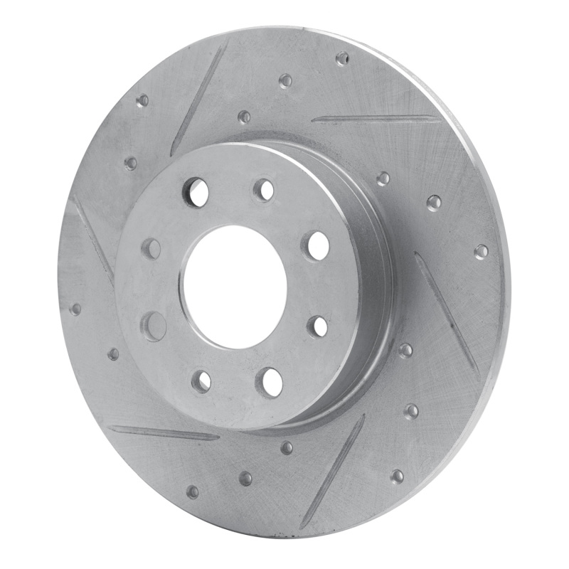 Picture of R1 13-19 Fiat 500E Rear Left Drilled & Slotted Silver Brake Rotor
