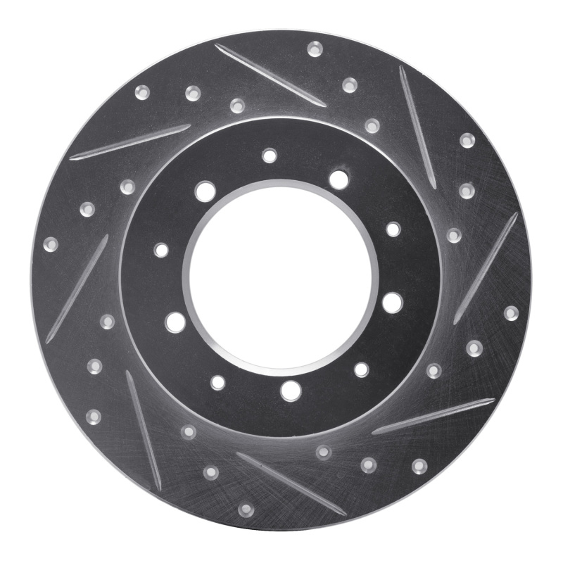 Picture of R1 74-16 Land Rover Defender (Mexico) Rear Right Drilled & Slotted Silver Brake Rotor