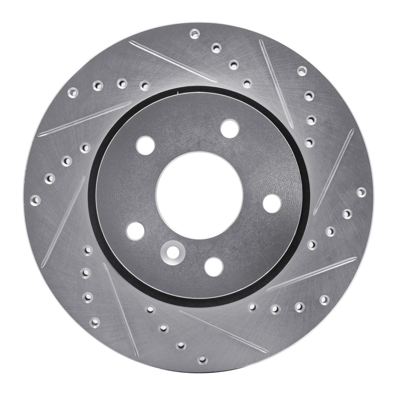 Picture of R1 94-02 Land Rover Range Rover Front Right Drilled & Slotted Silver Brake Rotor