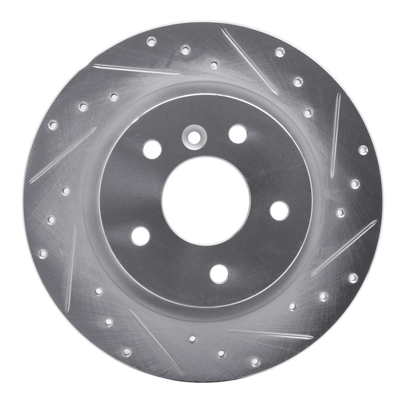 Picture of R1 94-04 Land Rover Range Rover Rear Right Drilled & Slotted Silver Brake Rotor