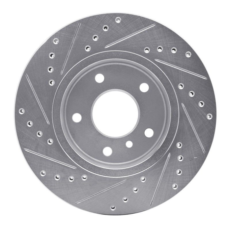 Picture of R1 94-02 Land Rover Range Rover Front Right Drilled & Slotted Silver Brake Rotor