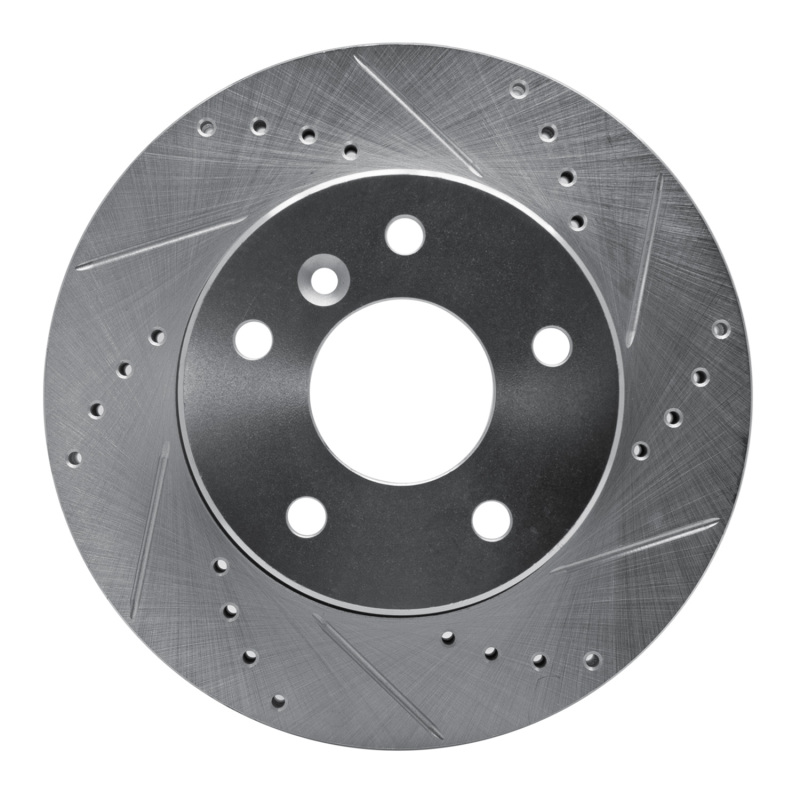 Picture of R1 99-04 Land Rover Discovery Front Right Drilled & Slotted Silver Brake Rotor