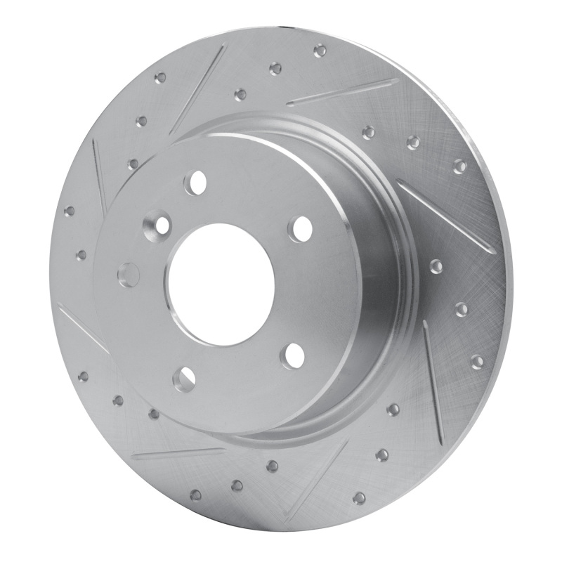 Picture of R1 94-04 Land Rover Range Rover Rear Left Drilled & Slotted Silver Brake Rotor