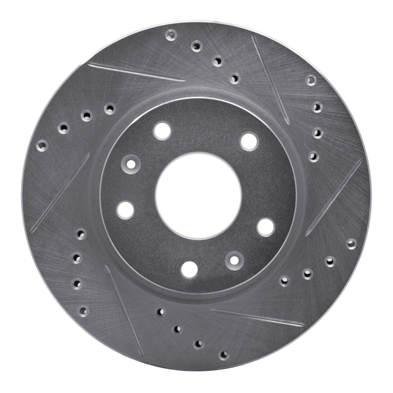 Picture of R1 02-05 Land Rover Freelander Front Right Drilled & Slotted Silver Brake Rotor