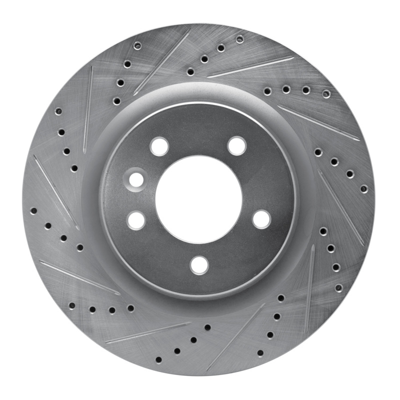 Picture of R1 05-09 Land Rover LR3 Front Left Drilled & Slotted Silver Brake Rotor