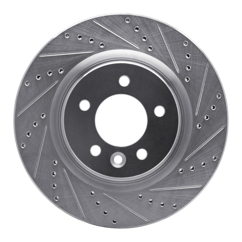 Picture of R1 05-09 Land Rover Range Rover Sport Front Right Drilled & Slotted Silver Brake Rotor