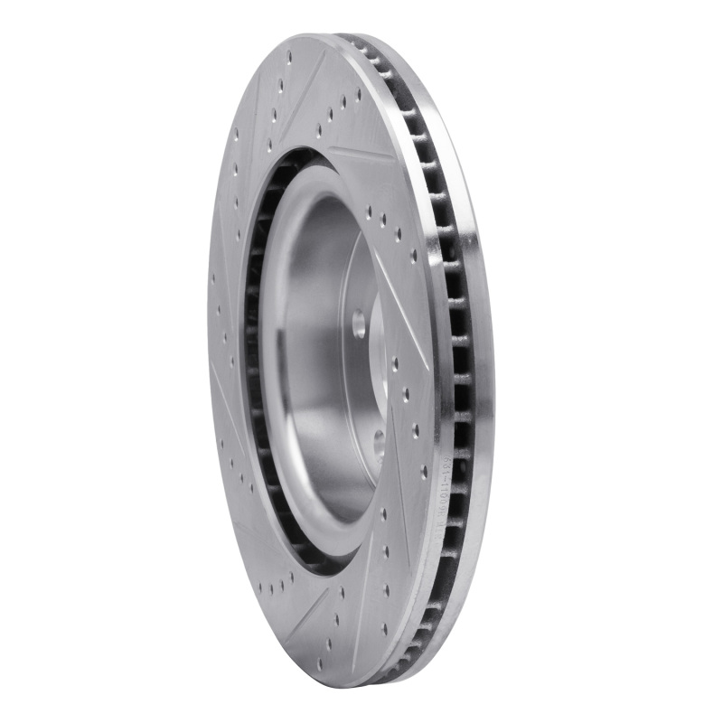 Picture of R1 05-09 Land Rover Range Rover Sport Front Right Drilled & Slotted Silver Brake Rotor