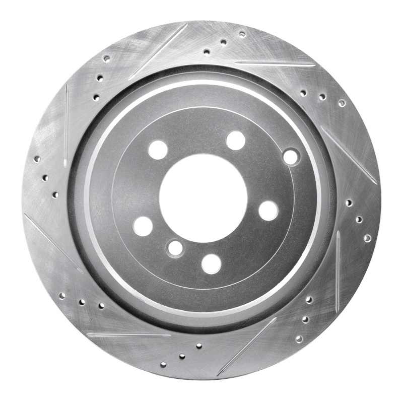 Picture of R1 06-12 Land Rover Range Rover Rear Left Drilled & Slotted Silver Brake Rotor