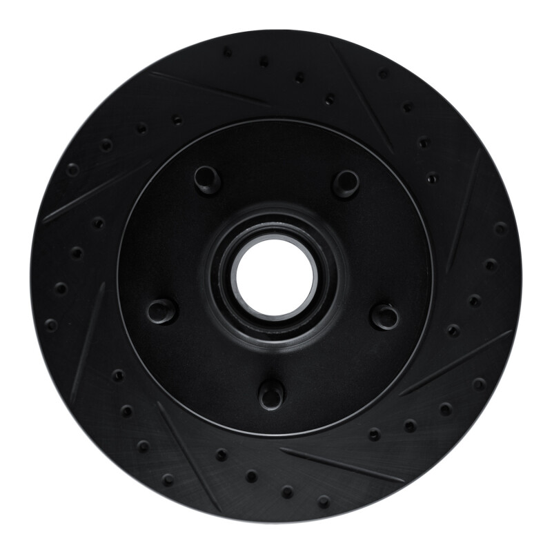 Picture of R1 90-90 Cadillac BROUGHAM Front Right Drilled & Slotted Black Brake Rotor