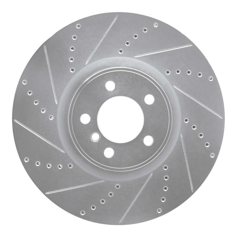 Picture of R1 10-12 Land Rover Range Rover Front Left Drilled & Slotted Silver Brake Rotor