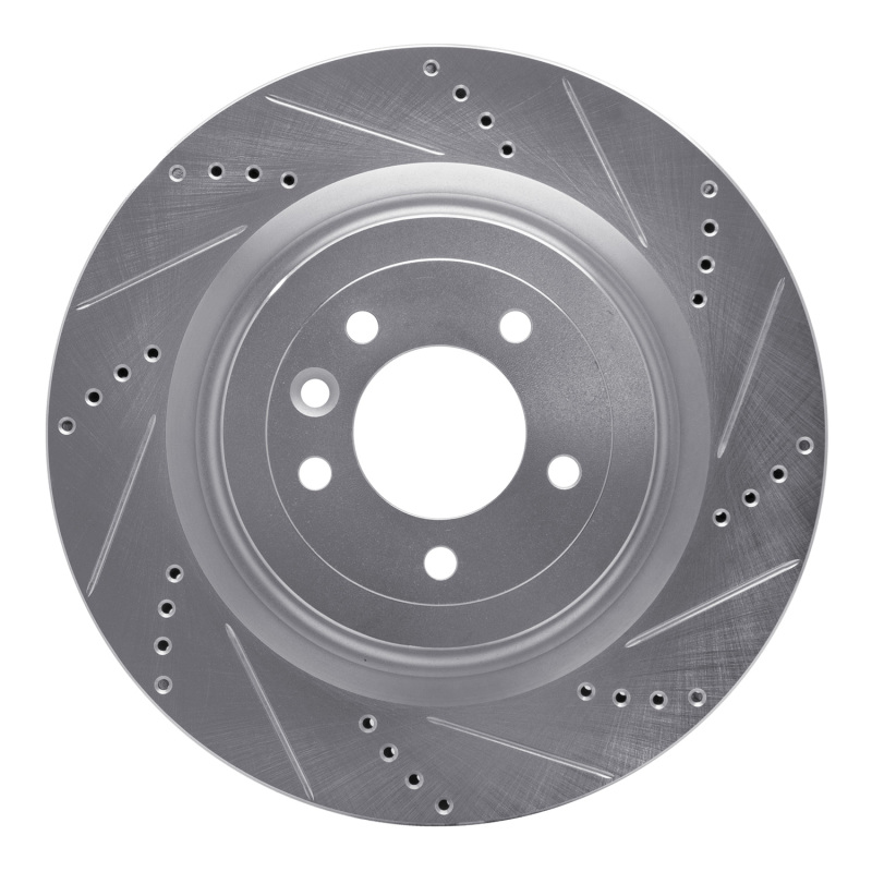 Picture of R1 13-25 Land Rover Defender 90 Rear Right Drilled & Slotted Silver Brake Rotor