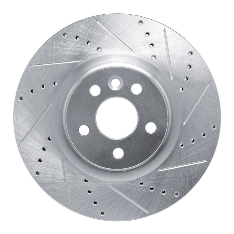 Picture of R1 15-19 Jaguar E-Pace Front Right Drilled & Slotted Silver Brake Rotor