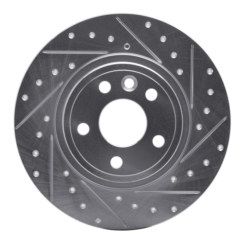 Picture of R1 15-20 Jaguar E-Pace Rear Right Drilled & Slotted Silver Brake Rotor