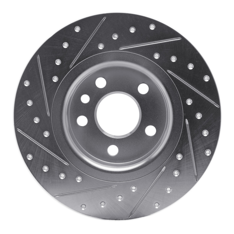 Picture of R1 15-20 Jaguar E-Pace Rear Right Drilled & Slotted Silver Brake Rotor