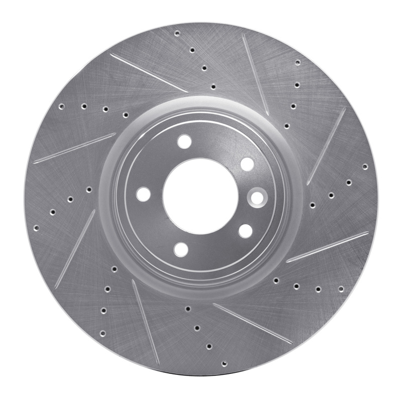 Picture of R1 18-25 Land Rover Defender 110 Front Right Drilled & Slotted Silver Brake Rotor