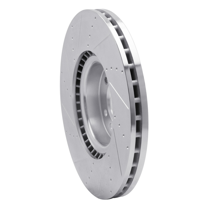 Picture of R1 18-25 Land Rover Defender 90 Front Left Drilled & Slotted Silver Brake Rotor