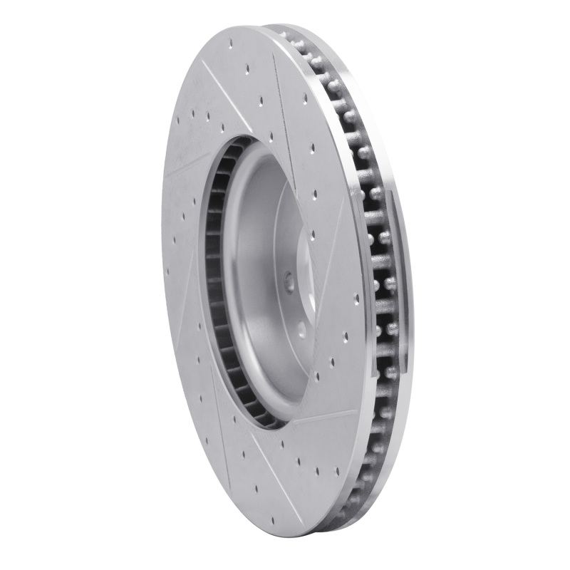 Picture of R1 18-20 Land Rover Range Rover Front Left Drilled & Slotted Silver Brake Rotor