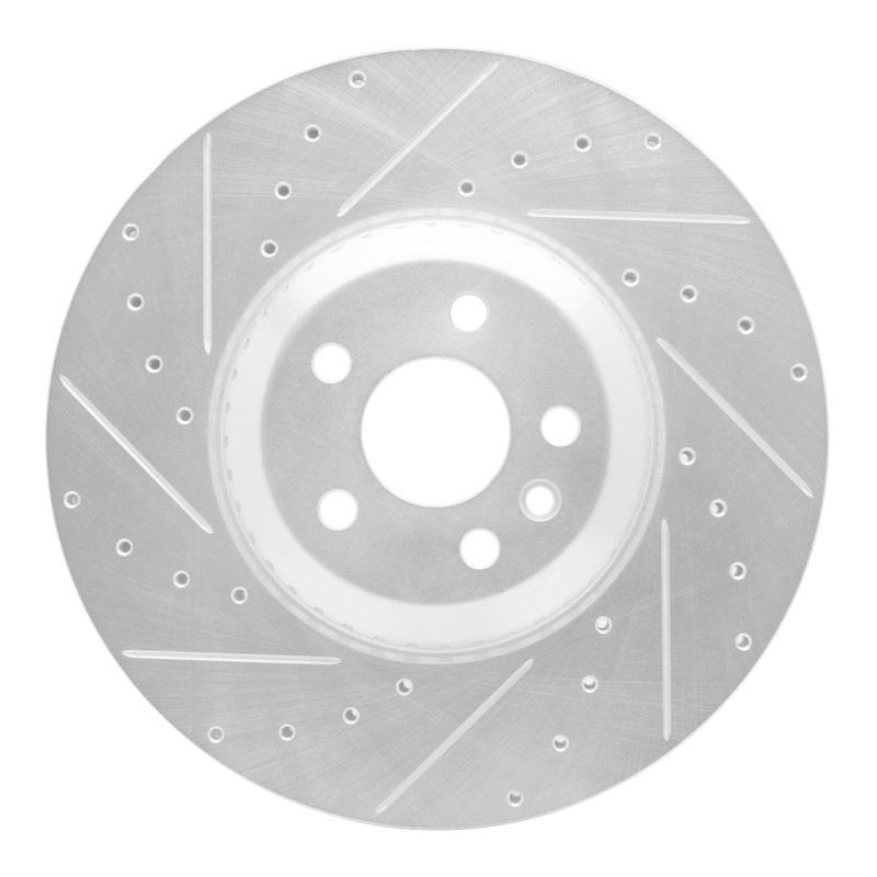 Picture of R1 20-25 Jaguar E-Pace Front Left Drilled & Slotted Silver Brake Rotor