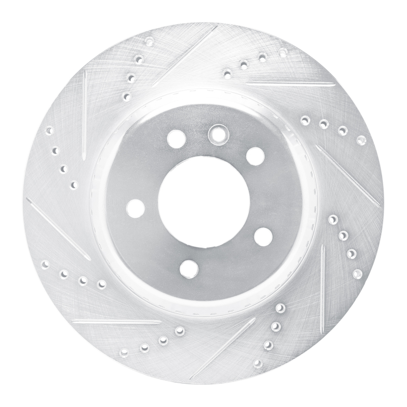 Picture of R1 20-25 Land Rover Defender 90 Rear Left Drilled & Slotted Silver Brake Rotor