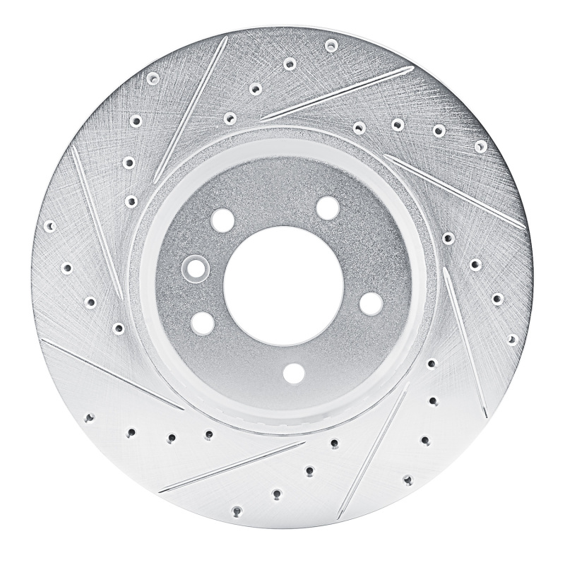 Picture of R1 20-25 Land Rover Defender 90 Front Left Drilled & Slotted Silver Brake Rotor