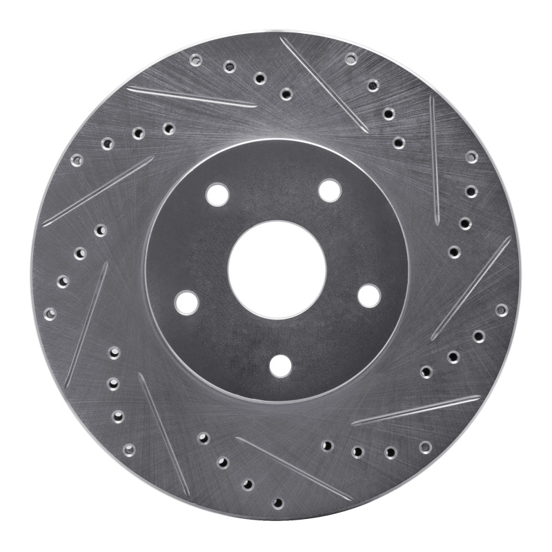 Picture of R1 92-97 Subaru SVX Front Right Drilled & Slotted Silver Brake Rotor