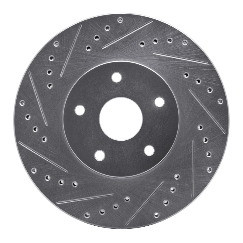 Picture of R1 92-97 Subaru SVX Front Left Drilled & Slotted Silver Brake Rotor