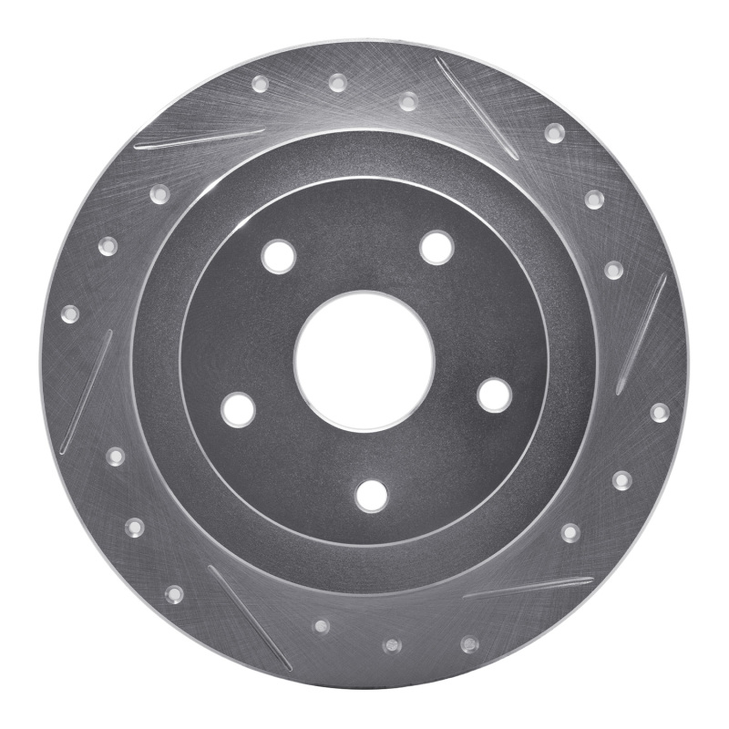 Picture of R1 92-97 Subaru SVX Rear Right Drilled & Slotted Silver Brake Rotor