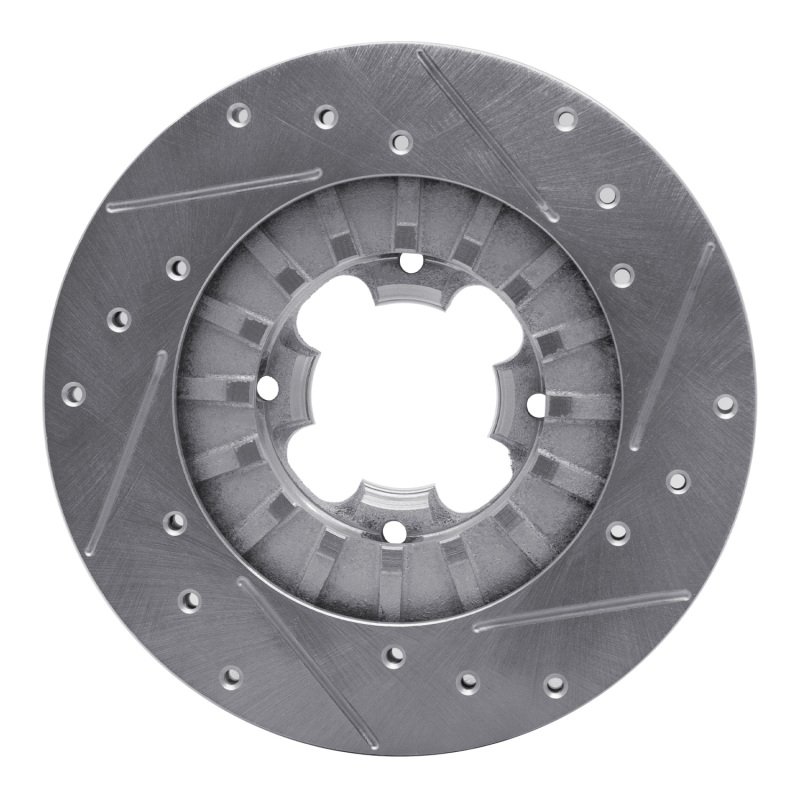 Picture of R1 89-94 Subaru Justy Front Left Drilled & Slotted Silver Brake Rotor