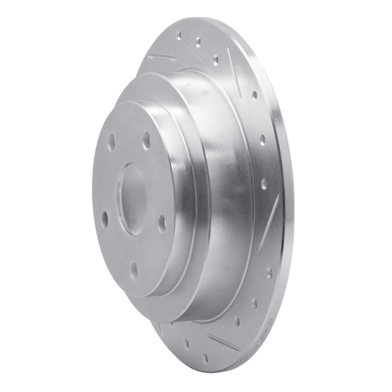 Picture of R1 92-97 Subaru SVX Rear Right Drilled & Slotted Silver Brake Rotor