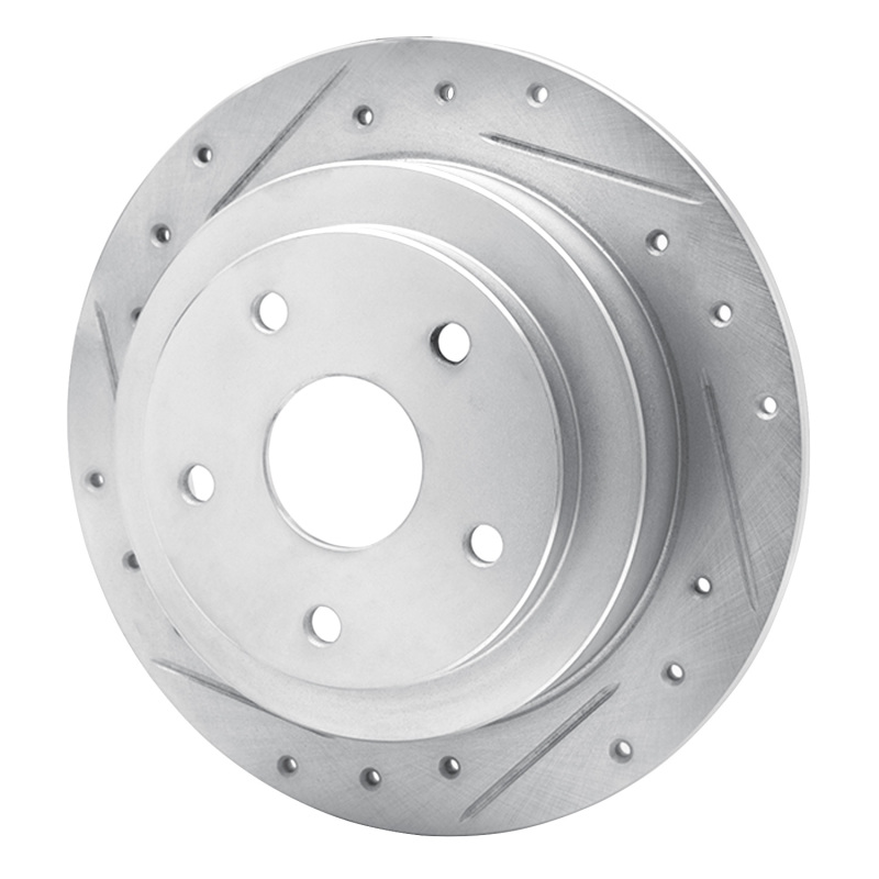 Picture of R1 92-97 Subaru SVX Rear Left Drilled & Slotted Silver Brake Rotor