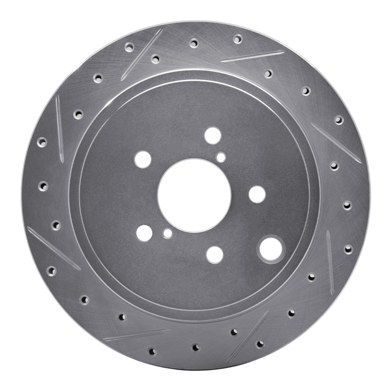 Picture of R1 10-25 Scion FR-S Rear Left Drilled & Slotted Silver Brake Rotor