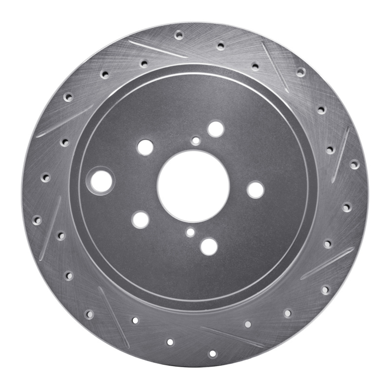 Picture of R1 10-25 Scion FR-S Rear Right Drilled & Slotted Silver Brake Rotor