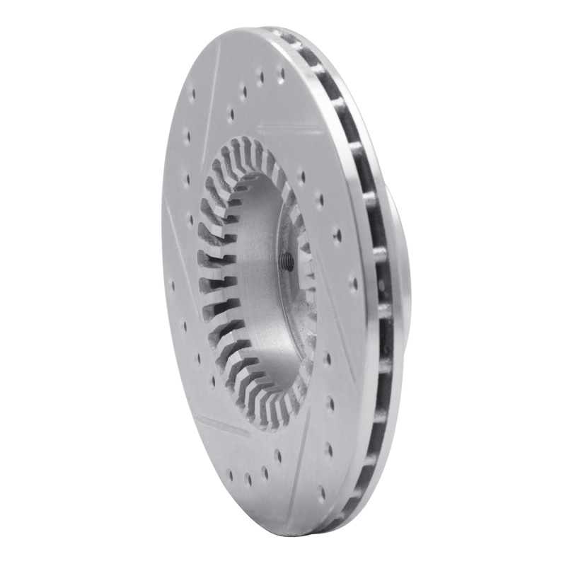 Picture of R1 83-89 Subaru BRAT Front Right Drilled & Slotted Silver Brake Rotor