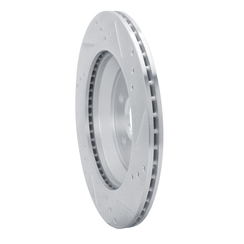Picture of R1 19-23 Subaru Crosstrek Rear Left Drilled & Slotted Silver Brake Rotor