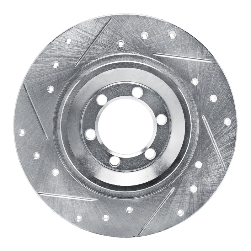 Picture of R1 81-89 Alfa Romeo GTV-6 Rear Left Drilled & Slotted Silver Brake Rotor