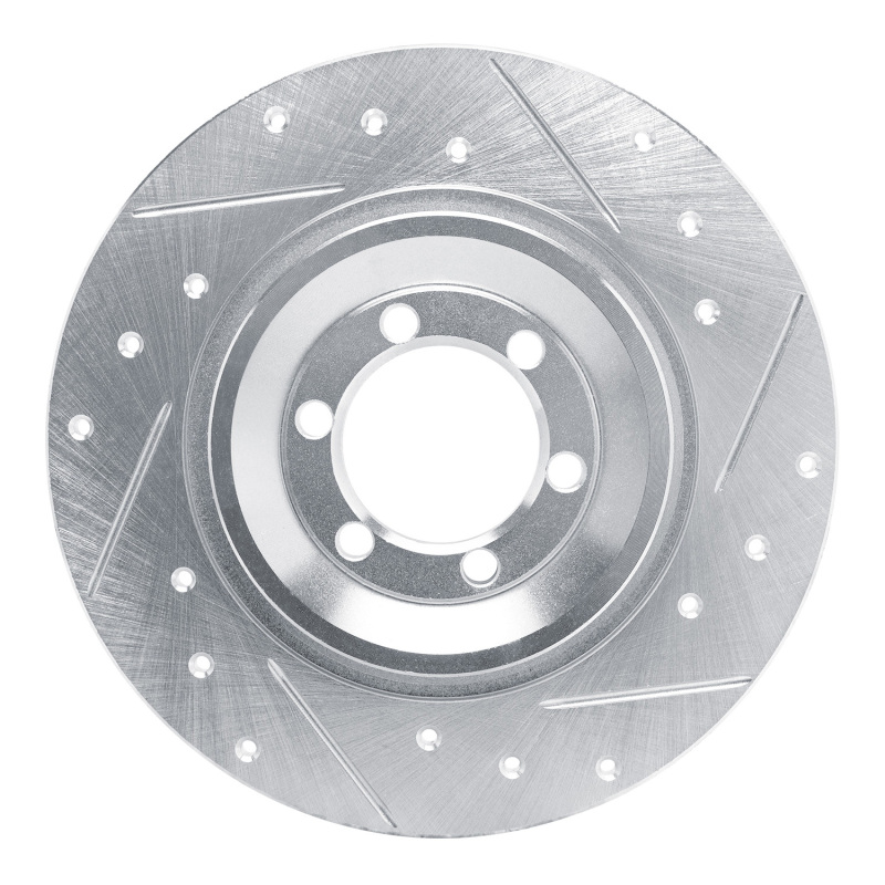 Picture of R1 81-89 Alfa Romeo GTV-6 Rear Right Drilled & Slotted Silver Brake Rotor