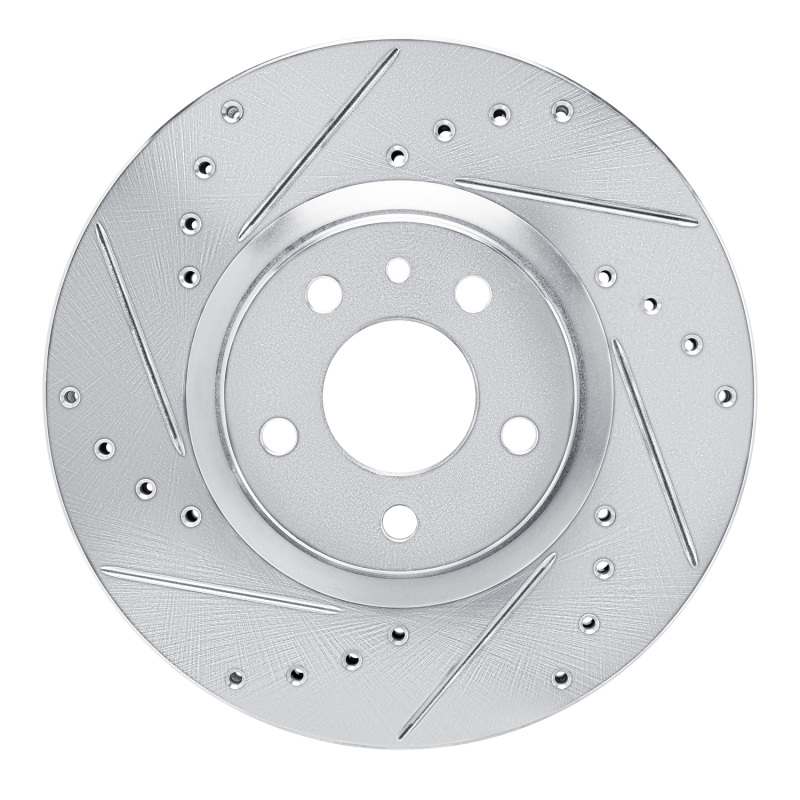Picture of R1 94-95 Alfa Romeo 164 Front Left Drilled & Slotted Silver Brake Rotor