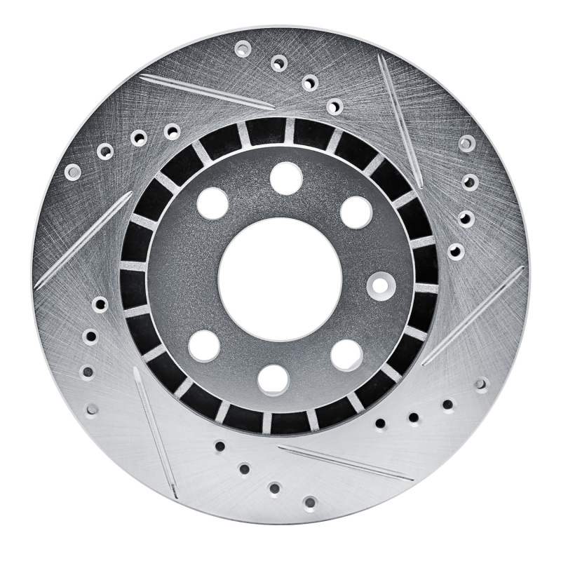 Picture of R1 88-02 Daewoo Lanos Front Right Drilled & Slotted Silver Brake Rotor