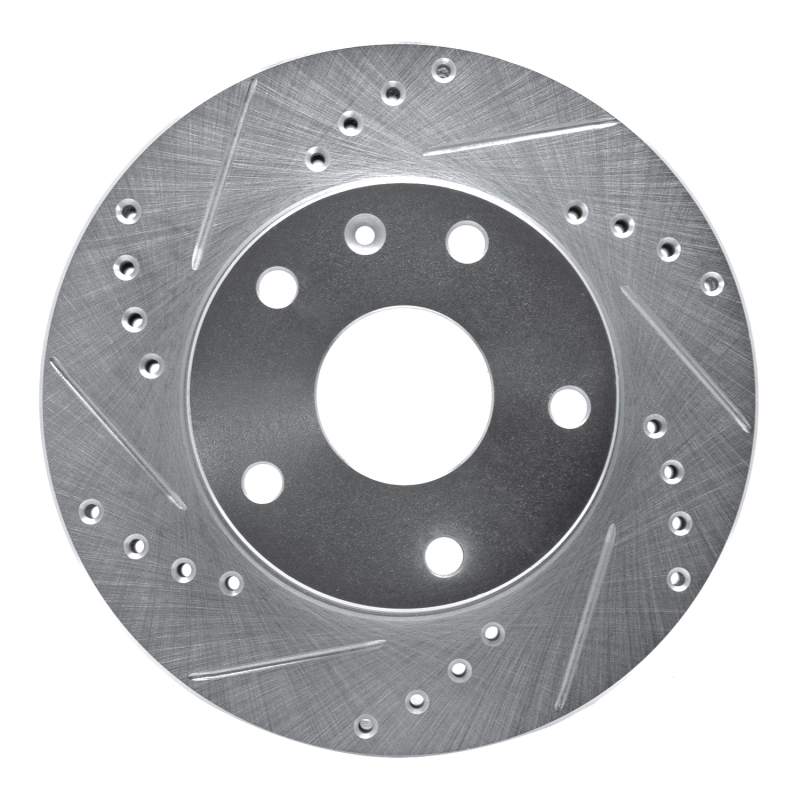 Picture of R1 99-02 Daewoo Leganza Front Left Drilled & Slotted Silver Brake Rotor