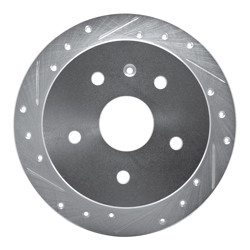 Picture of R1 99-02 Daewoo Leganza Rear Left Drilled & Slotted Silver Brake Rotor