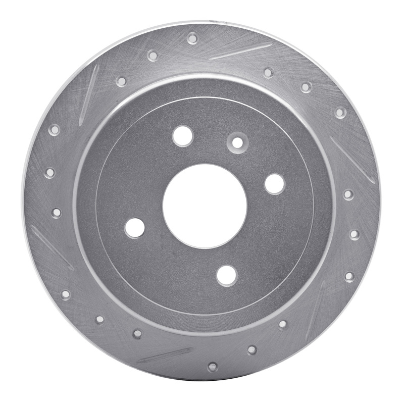 Picture of R1 99-02 Daewoo Nubira Rear Left Drilled & Slotted Silver Brake Rotor