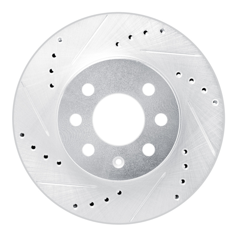 Picture of R1 99-99 Daewoo Nubira Front Left Drilled & Slotted Silver Brake Rotor