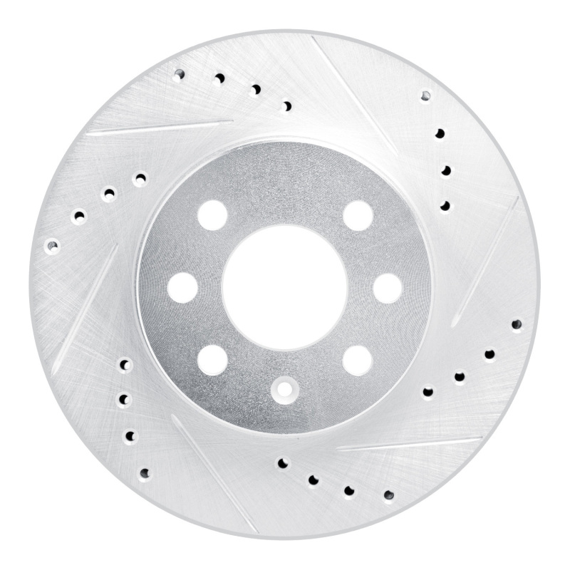 Picture of R1 99-99 Daewoo Nubira Front Right Drilled & Slotted Silver Brake Rotor