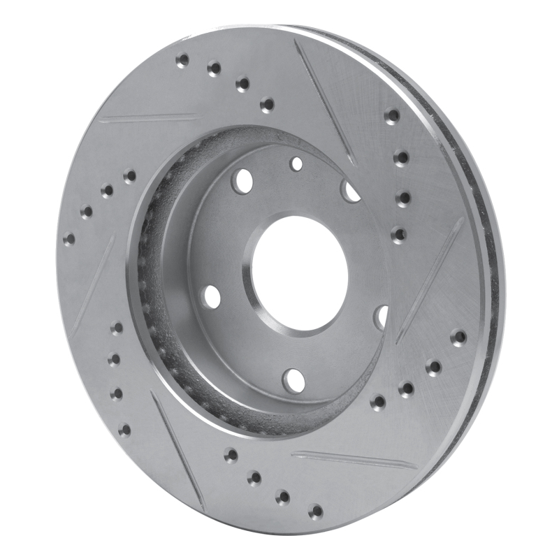Picture of R1 99-02 Daewoo Leganza Front Left Drilled & Slotted Silver Brake Rotor