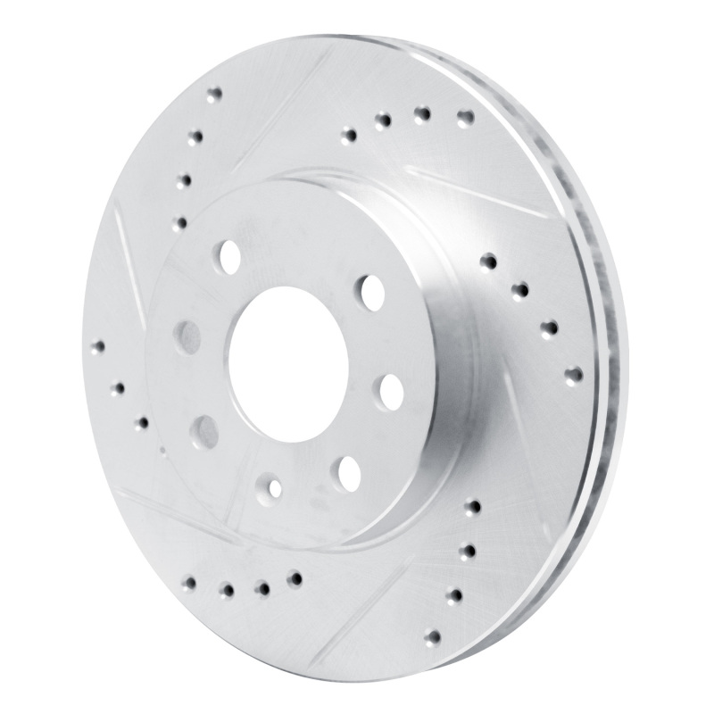 Picture of R1 99-99 Daewoo Nubira Front Left Drilled & Slotted Silver Brake Rotor